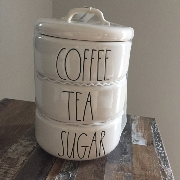 stackable tea coffee and sugar storage jars